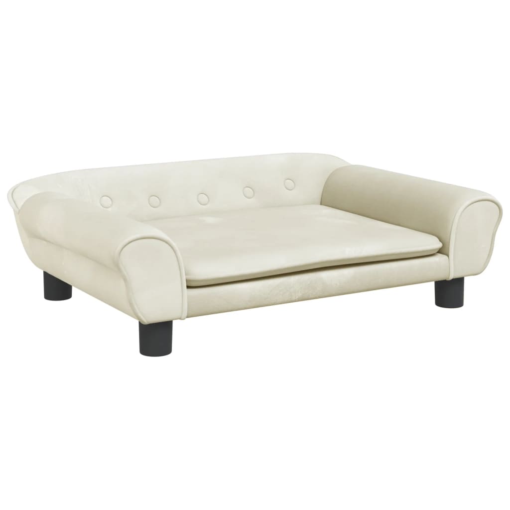 vidaXL Hundebett Creme 70x48x22 cm Samt