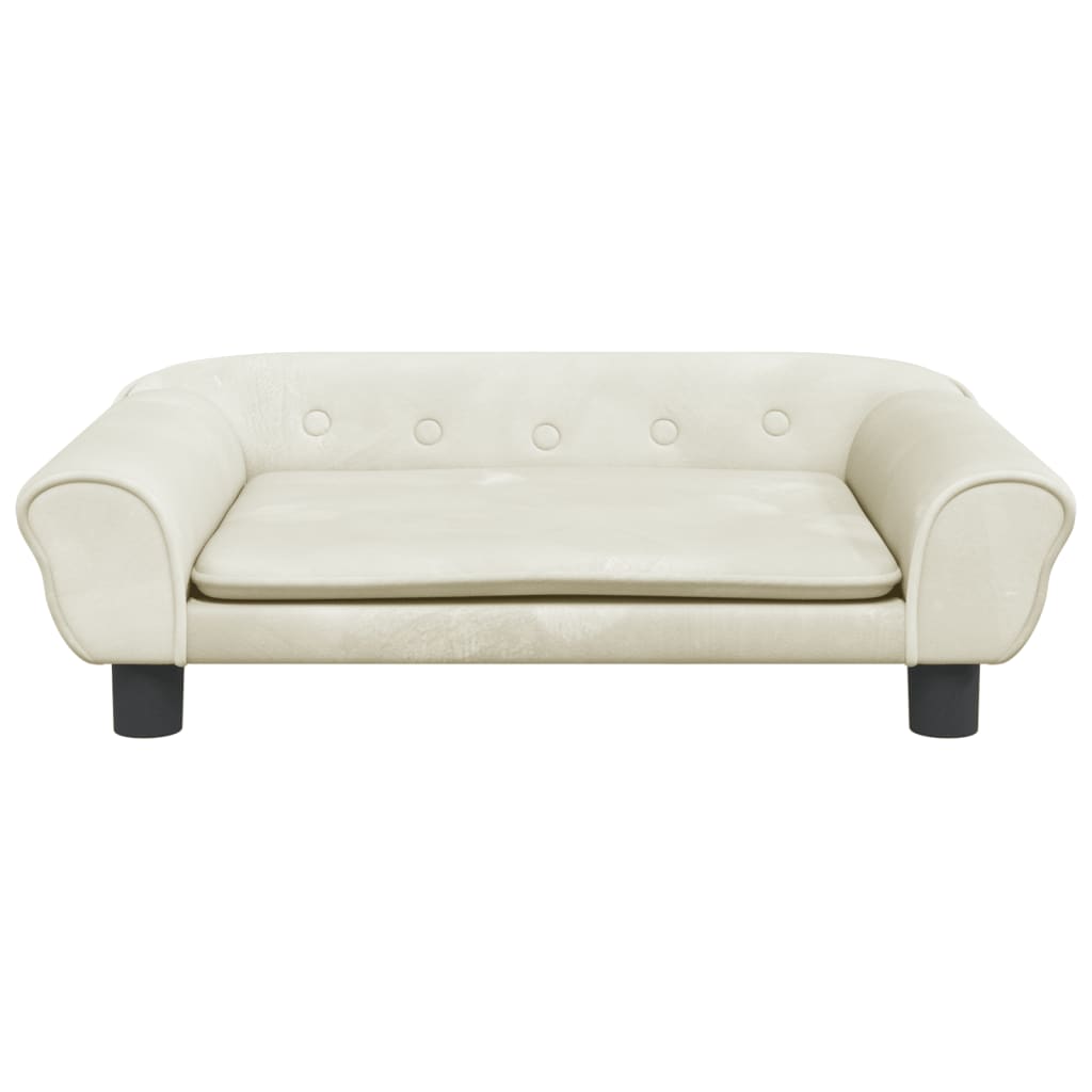 vidaXL Hundebett Creme 70x48x22 cm Samt