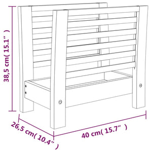 vidaXL Zeitschriftenständer 40x26,5x38,5 cm Massivholz Nussbaum