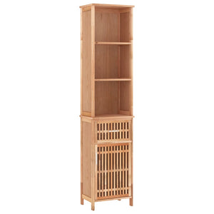 Badschrank 42x29x182 cm Massivholz Nussbaum Stilecasa