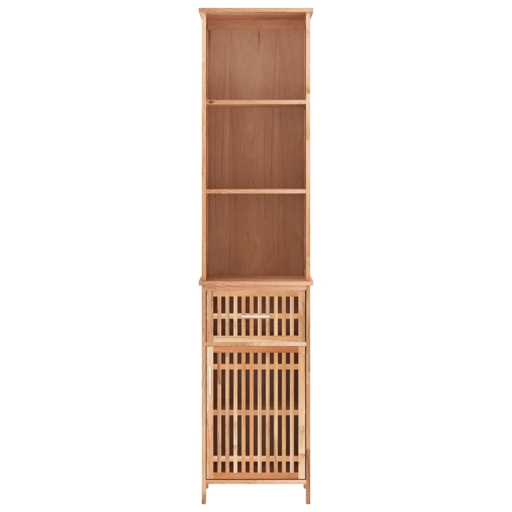 Badschrank 42x29x182 cm Massivholz Nussbaum Stilecasa