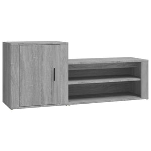 Schuhschrank Grau Sonoma 130x35x54 cm Holzwerkstoff