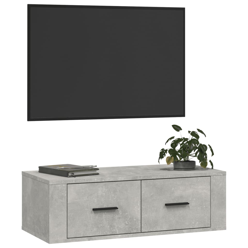 vidaXL TV-Wandschrank Betongrau 80x36x25 cm Holzwerkstoff