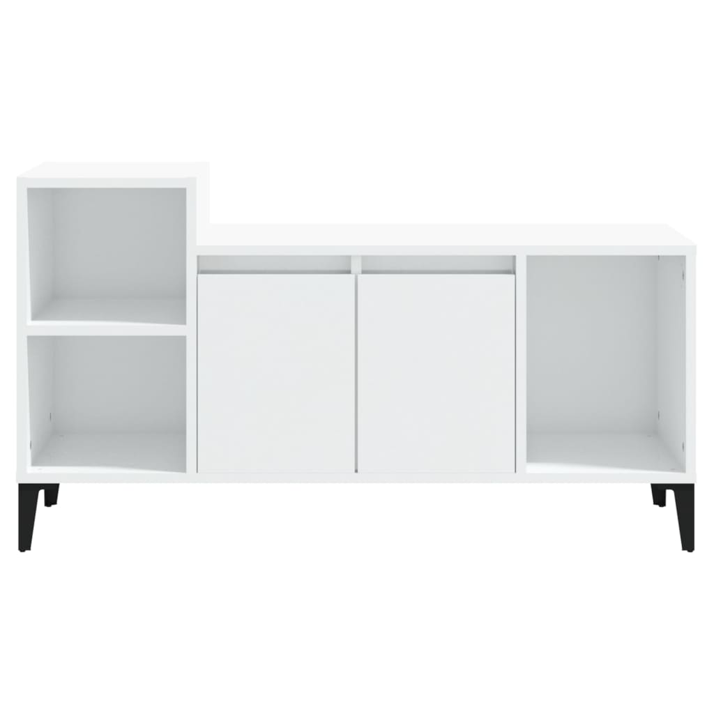 TV-Schrank Hochglanz-Weiß 100x35x55 cm Holzwerkstoff Stilecasa