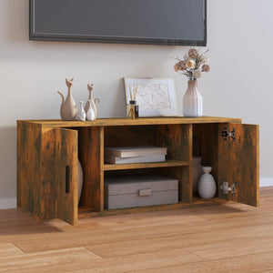 vidaXL TV-Schrank Räuchereiche 100x35x40 cm Holzwerkstoff