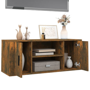 vidaXL TV-Schrank Räuchereiche 100x35x40 cm Holzwerkstoff