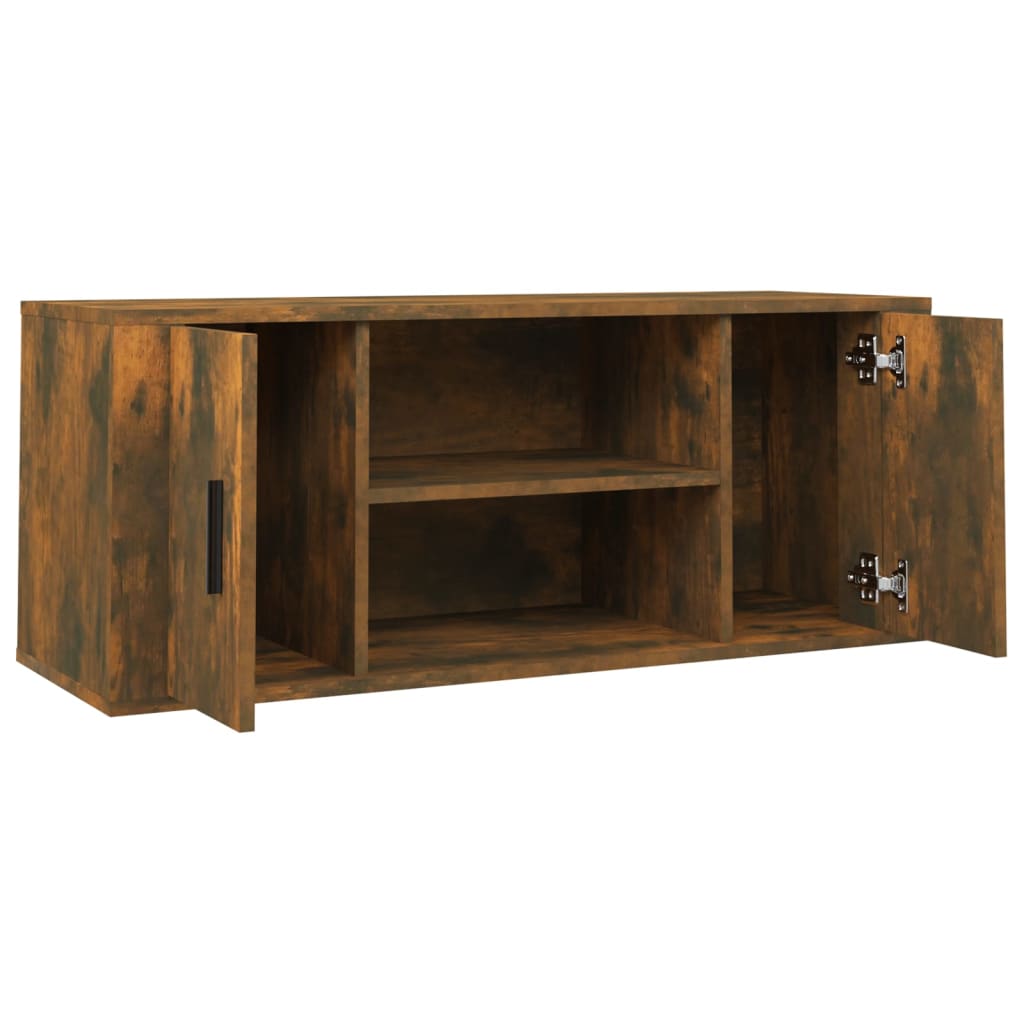 vidaXL TV-Schrank Räuchereiche 100x35x40 cm Holzwerkstoff