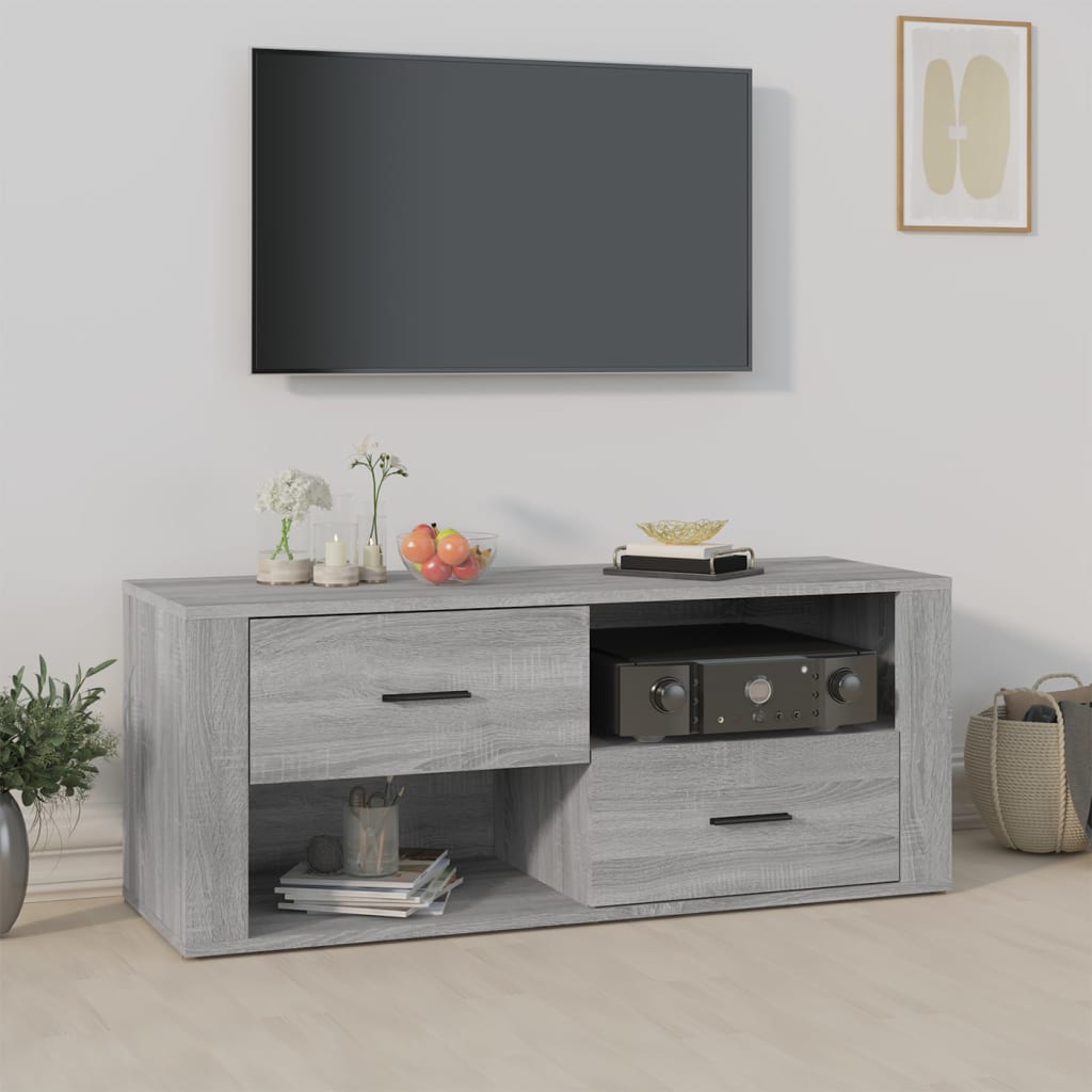 vidaXL TV-Schrank Grau Sonoma 100x35x40 cm Holzwerkstoff