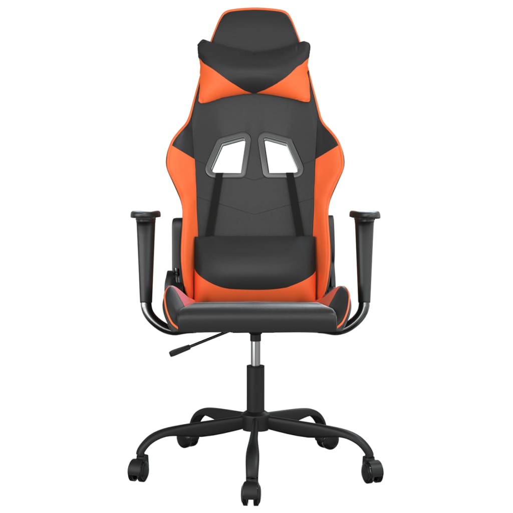 vidaXL Gaming-Stuhl Schwarz und Orange Kunstleder