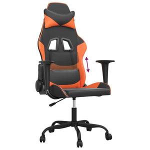 vidaXL Gaming-Stuhl Schwarz und Orange Kunstleder