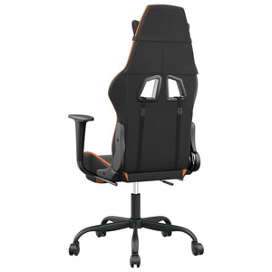 vidaXL Gaming-Stuhl mit Fußstütze Schwarz und Orange Kunstleder