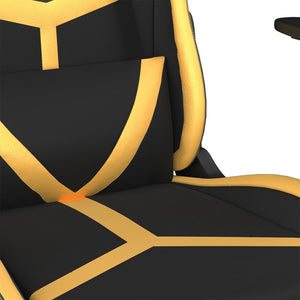 vidaXL Gaming-Stuhl Schwarz und Golden Kunstleder