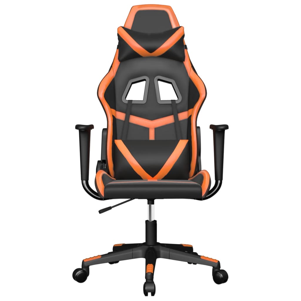 vidaXL Gaming-Stuhl Schwarz und Orange Kunstleder