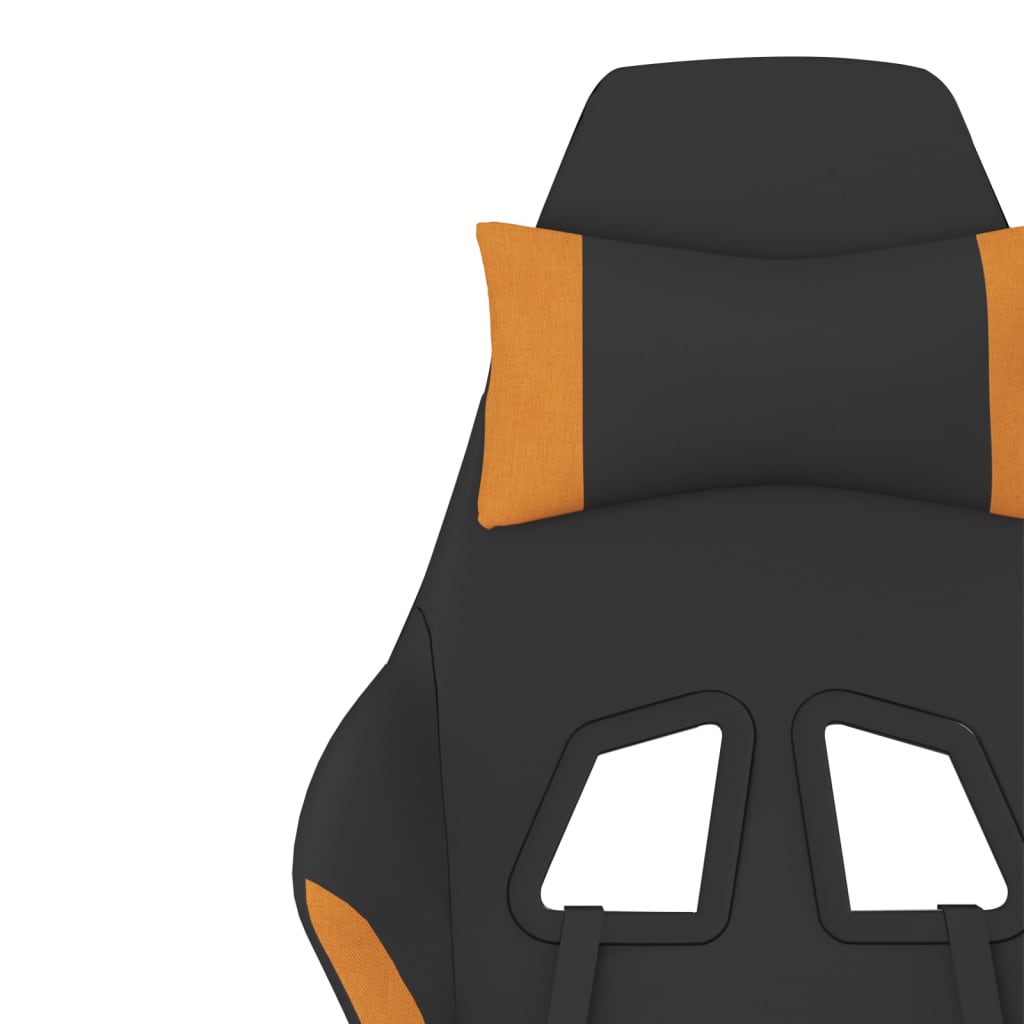 vidaXL Gaming-Stuhl mit Fußstütze Schwarz und Orange Stoff