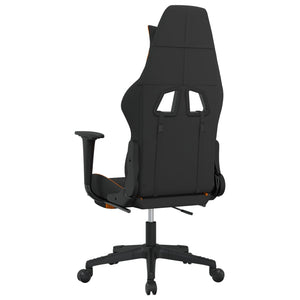 vidaXL Gaming-Stuhl mit Fußstütze Schwarz und Orange Stoff