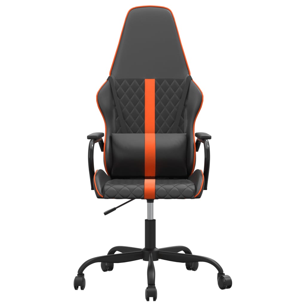 vidaXL Gaming-Stuhl Schwarz und Orange Kunstleder