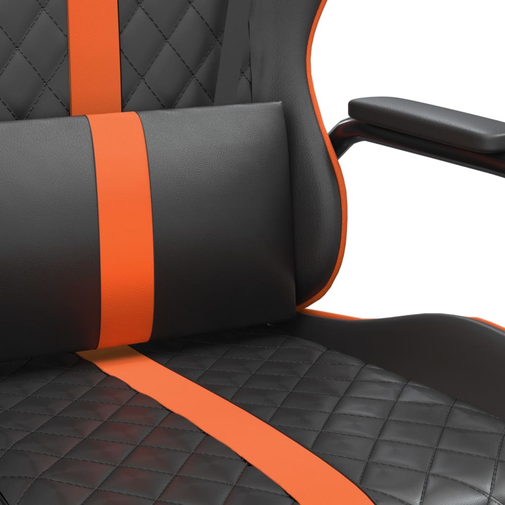 vidaXL Gaming-Stuhl Schwarz und Orange Kunstleder