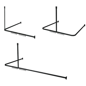 Sealskin Duschvorhangstangen-Set Easy-Roll Schwarz