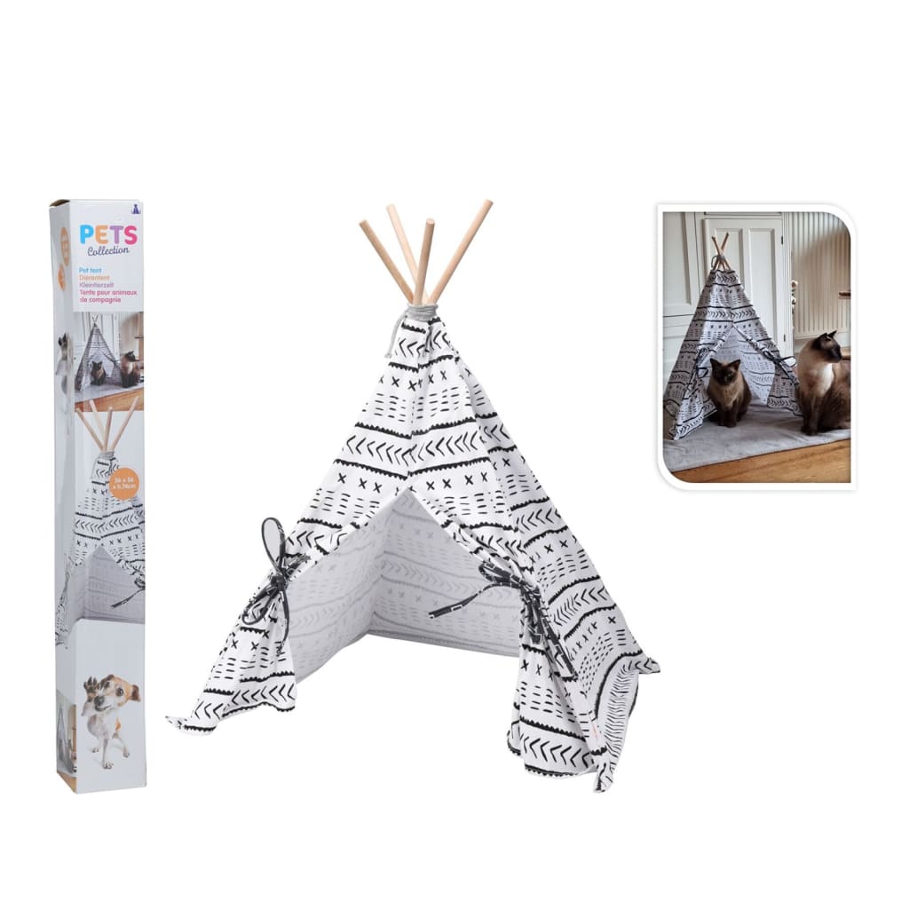 Pets Collection Haustierzelt Tipi Segeltuch 56x56x74 cm