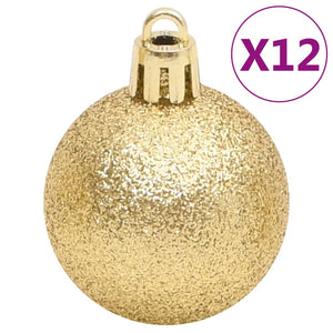 vidaXL 112-tlg. Weihnachtskugel-Set Rot Grün Golden Polystyrol