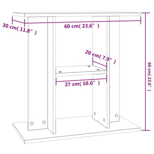 vidaXL Aquariumständer Räuchereiche 60x30x60 cm Holzwerkstoff