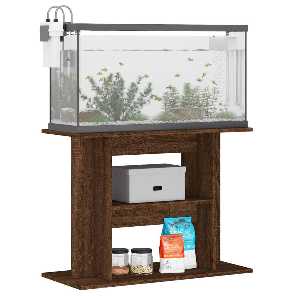 vidaXL Aquariumständer Braun Eichen-Optik 80x35x60 cm Holzwerkstoff