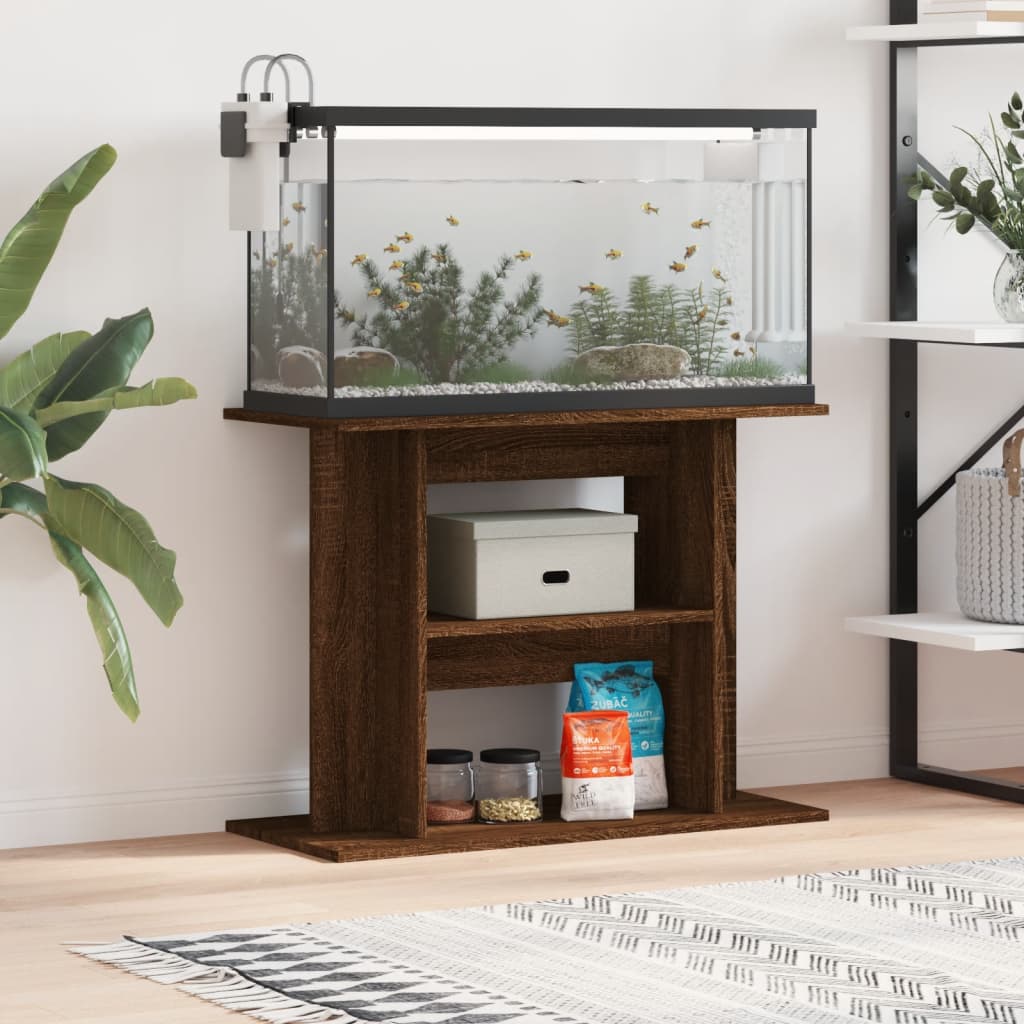 vidaXL Aquariumständer Braun Eichen-Optik 80x35x60 cm Holzwerkstoff