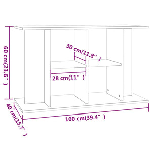 vidaXL Aquariumständer Hochglanz-Weiß 100x40x60 cm Holzwerkstoff