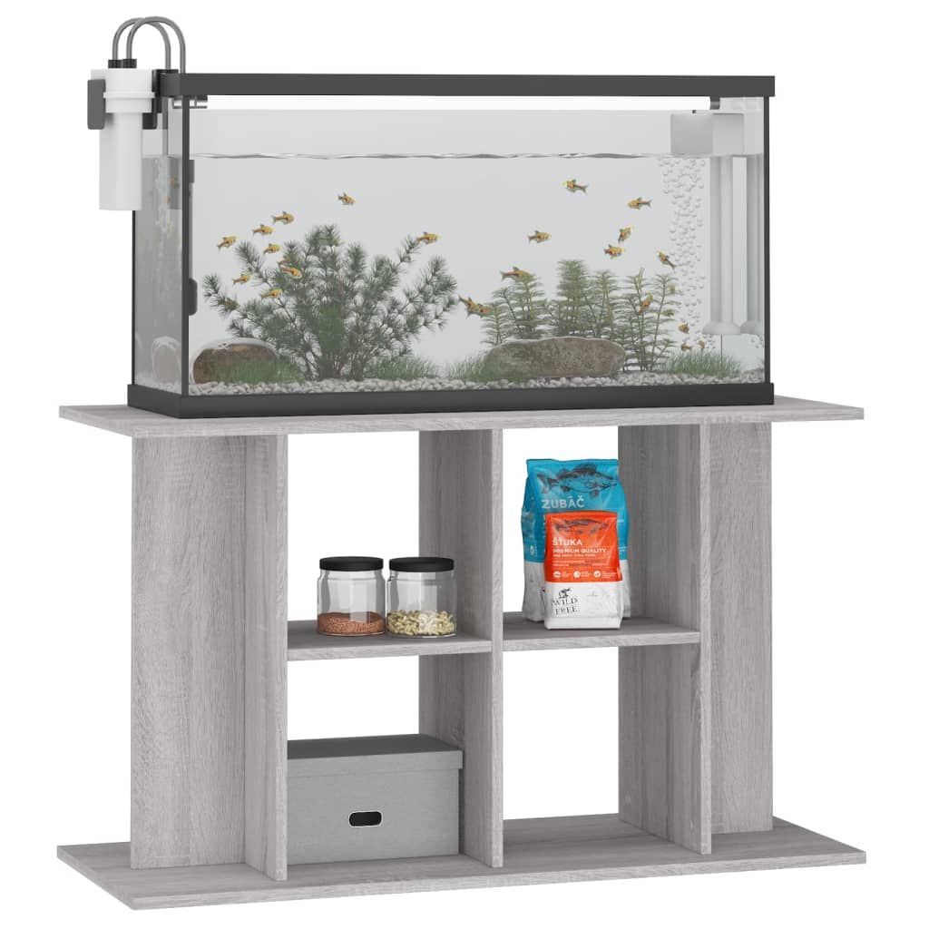 vidaXL Aquariumständer Grau Sonoma 100x40x60 cm Holzwerkstoff