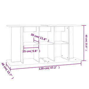 vidaXL Aquariumständer Weiß 120x40x60 cm Holzwerkstoff