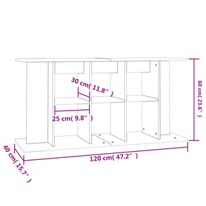 Aquariumständer Sonoma-Eiche 120x40x60 cm Holzwerkstoff Stilecasa