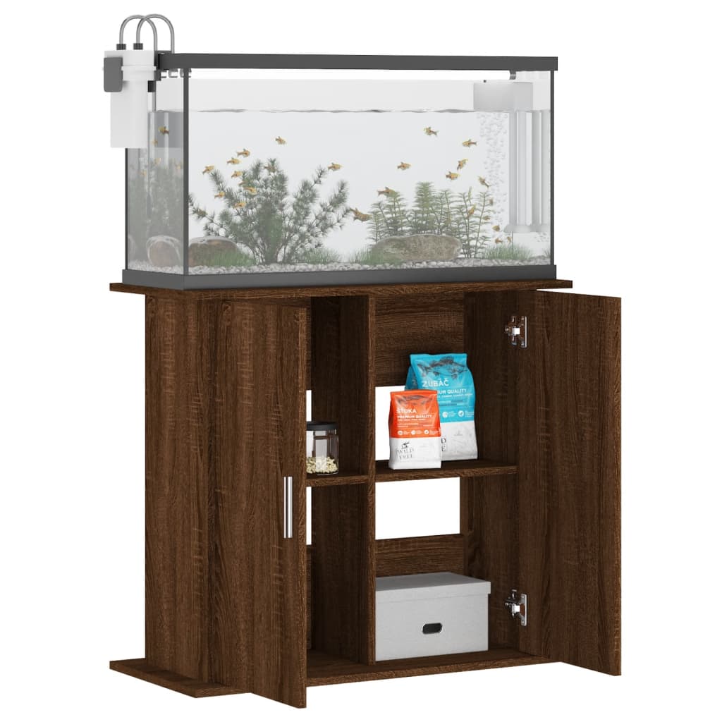 vidaXL Aquariumständer Braun Eichen-Optik 81x36x73 cm Holzwerkstoff