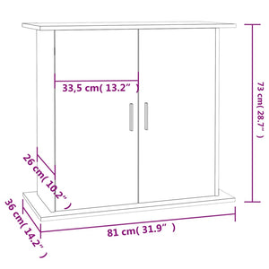 vidaXL Aquariumständer Braun Eichen-Optik 81x36x73 cm Holzwerkstoff