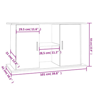 Aquariumständer Sonoma-Eiche 101x41x58 cm Holzwerkstoff Stilecasa