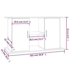 vidaXL Aquariumständer Räuchereiche 101x41x58 cm Holzwerkstoff