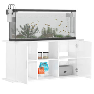 vidaXL Aquariumständer Hochglanz-Weiß 121x41x58 cm Holzwerkstoff