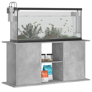 vidaXL Aquariumständer Betongrau 121x41x58 cm Holzwerkstoff