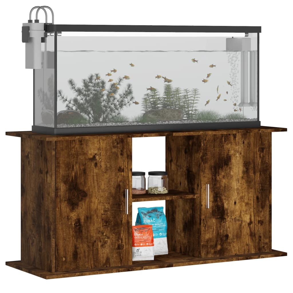 vidaXL Aquariumständer Räuchereiche 121x41x58 cm Holzwerkstoff