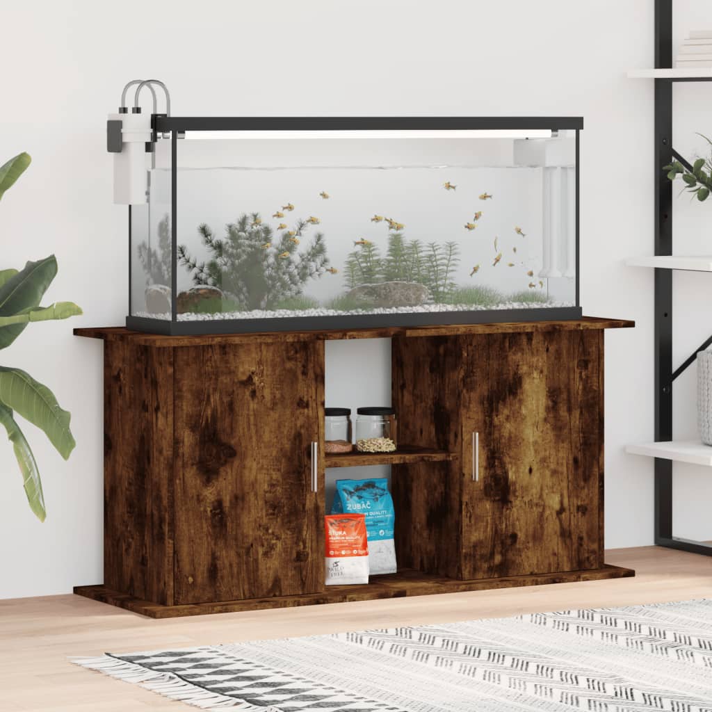 vidaXL Aquariumständer Räuchereiche 121x41x58 cm Holzwerkstoff