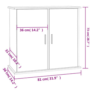 vidaXL Aquariumständer Betongrau 81x36x73 cm Holzwerkstoff