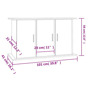 vidaXL Aquariumständer Weiß 101x41x58 cm Holzwerkstoff