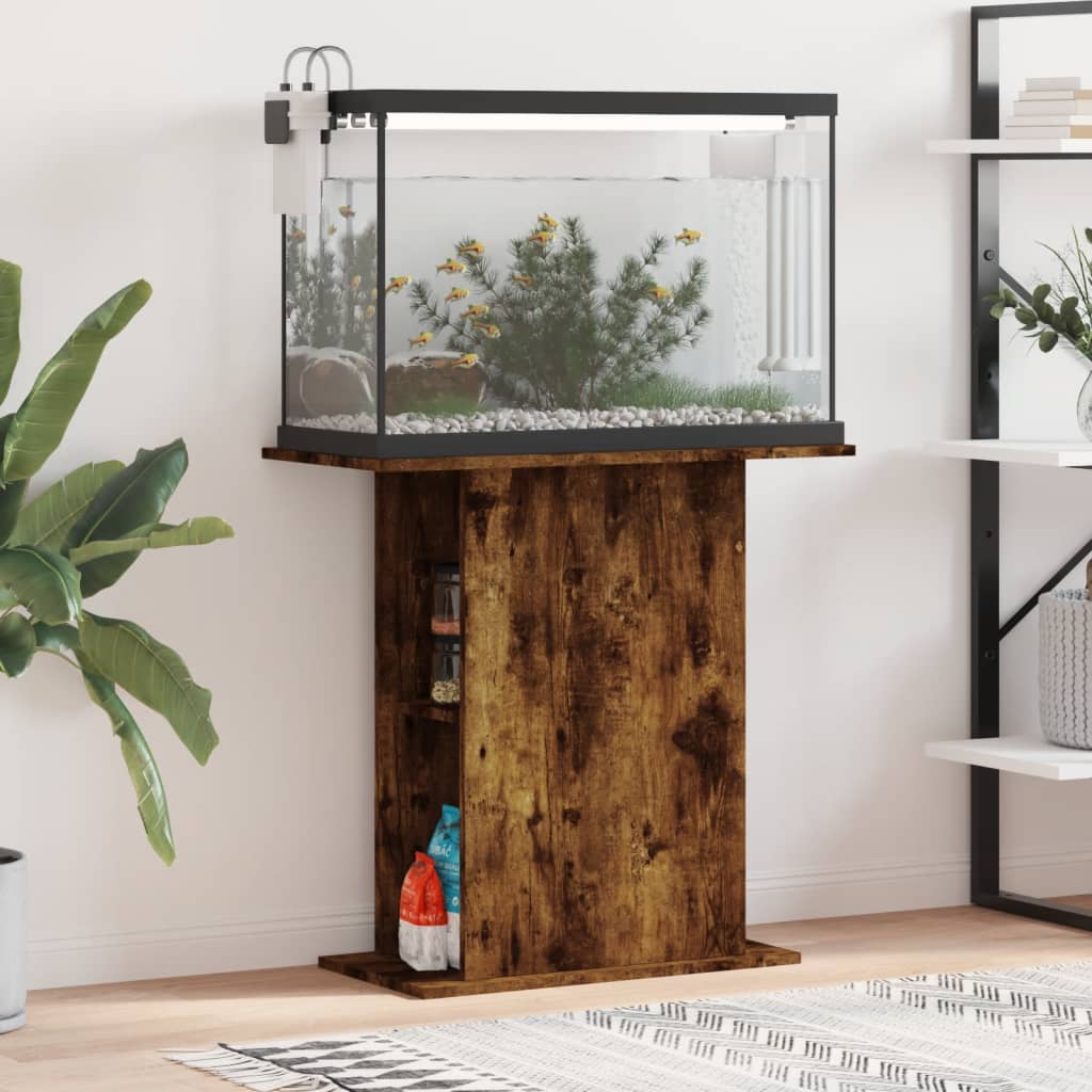 vidaXL Aquariumständer Räuchereiche 75x36x72,5 cm Holzwerkstoff