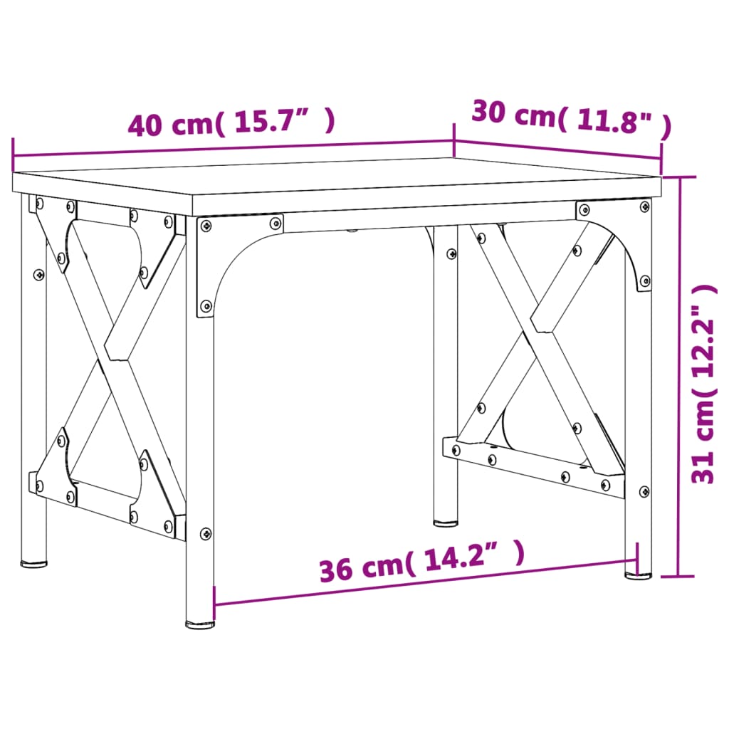 vidaXL Druckerständer Sonoma-Eiche 40x30x31 cm Holzwerkstoff