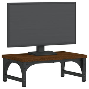 vidaXL Monitorständer Braun Eichen-Optik 37x23x14 cm Holzwerkstoff