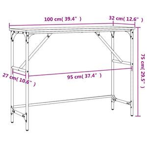 vidaXL Konsolentisch Braun Eichen-Optik 100x32x75 cm Holzwerkstoff