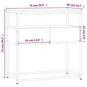 Konsolentisch Sonoma-Eiche 75x40x75 cm Holzwerkstoff Stilecasa