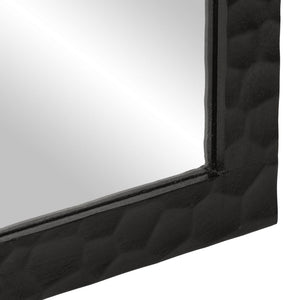 vidaXL Badspiegel Schwarz 50x70x2,5 cm Massivholz Mango und Glas