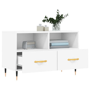 vidaXL TV-Schrank Weiß 80x36x50 cm Holzwerkstoff