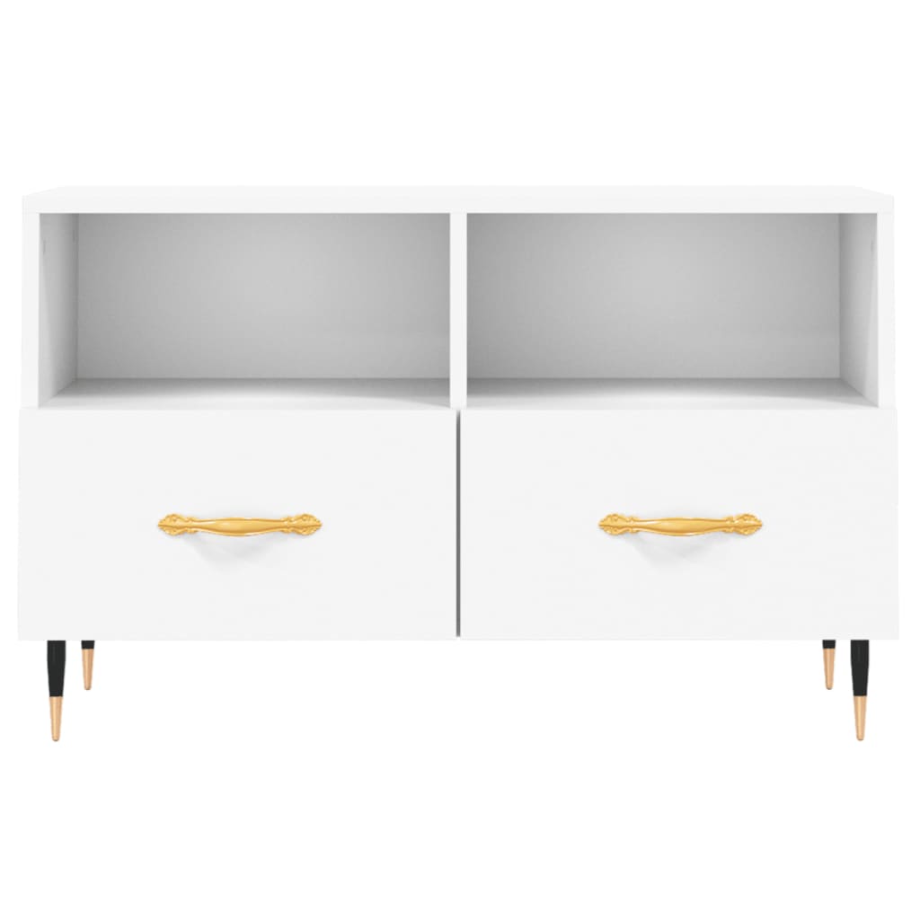 vidaXL TV-Schrank Weiß 80x36x50 cm Holzwerkstoff