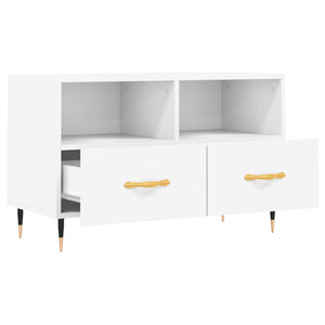 vidaXL TV-Schrank Weiß 80x36x50 cm Holzwerkstoff